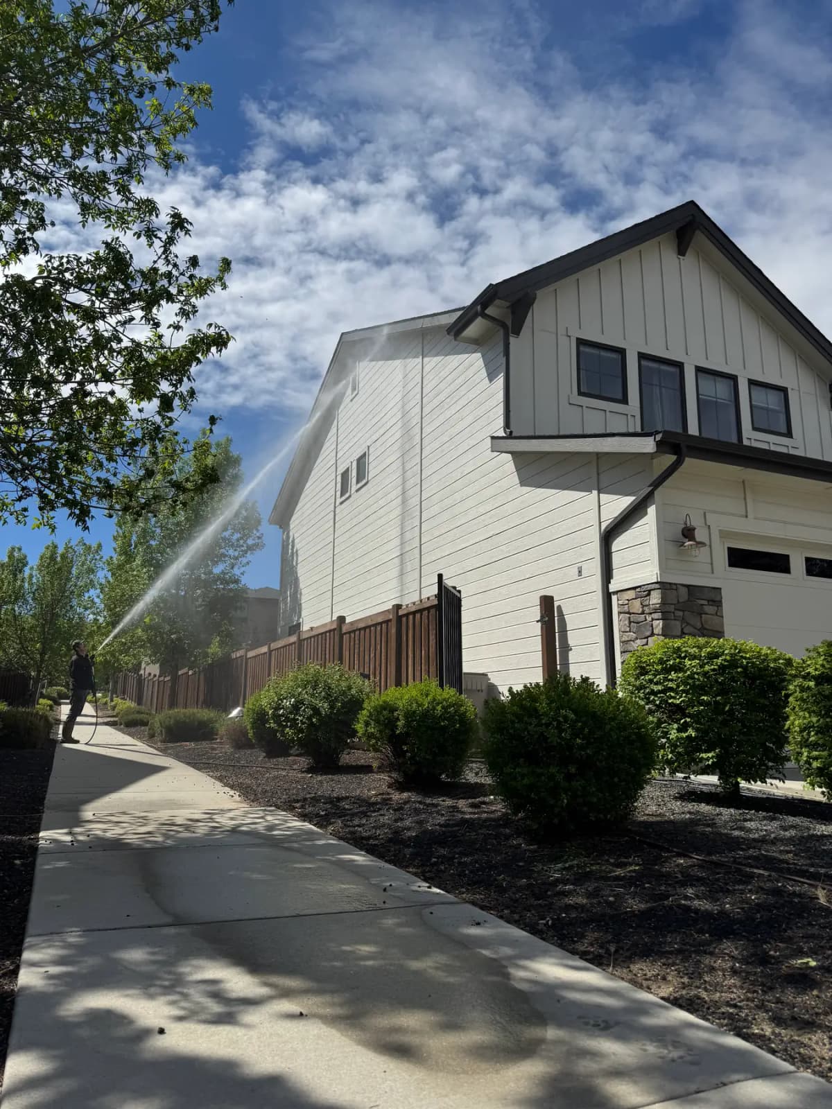 House pressure washing project in Boise Idaho