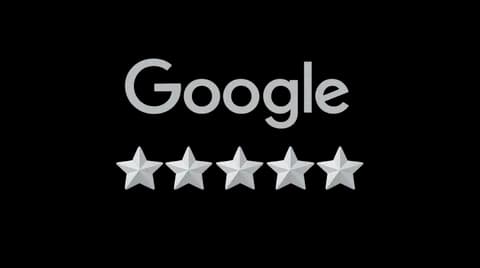 Google five-star rating badge